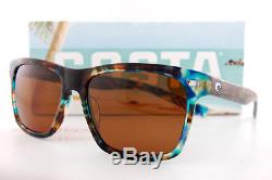 Costa Del Mar Fishing Sunglasses ARANSAS Shiny Ocean Tort Copper 580G Polarized