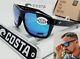 Costa Del Mar Slack Tide Shiny Black/blue Mirror 580g Polarized Sunglasses New