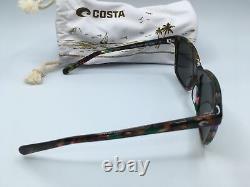 Costa May Women's Shiny Abalone Frame Grey Polarized Lens Sunglasses 57MM