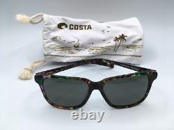 Costa May Women's Shiny Abalone Frame Grey Polarized Lens Sunglasses 57MM
