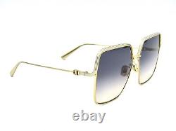 Cristian Dior EverDior S1U Oversized Square Sunglasses Gold / Gray Gradient #34V