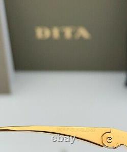 DITA FLIGHT 006 Sunglasses Gold Black Swirl Brown Gradient Lenses 7806-F-BLK-GLD