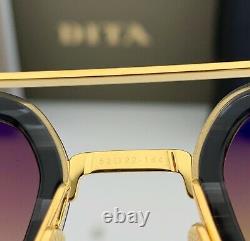 DITA FLIGHT 006 Sunglasses Gold Black Swirl Brown Gradient Lenses 7806-F-BLK-GLD