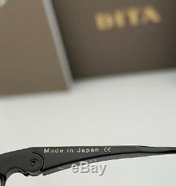DITA FLIGHT EIGHT Rect Sunglasses Matte Black Navy Blue Brown Lens DTS134-53-03