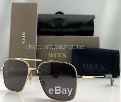DITA FLIGHT SEVEN Sunglasses Pale Gold Frame Gray Lens DTS111-57-02 57mm NEW
