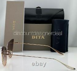 DITA INTERWEAVER Sunglasses DTS527-63-02 Rose Gold Silver Grey To Peach Gradient
