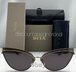 DITA INTERWEAVER Sunglasses DTS527-63-03 Black Yellow Gold Frame Gray Lenses NEW