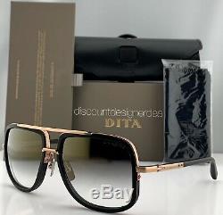 DITA MACH ONE Square Sunglasses Black Rose Gold Gold Gradient Flash DRX-2030