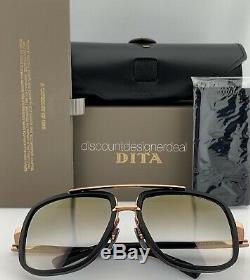 DITA MACH ONE Square Sunglasses Black Rose Gold Gold Gradient Flash DRX-2030