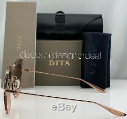 DITA METAMAT Sunglasses DTS526-59-02 Rose Gold Frame Grey To Peach Gradient Lens