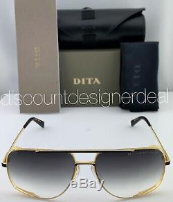DITA MIDNIGHT SPECIAL Sunglasses Yellow Gold Frame Black Gray Gradient Lens 60