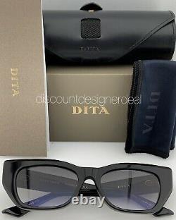 DITA REDEEMER Cateye Sunglasses DTS530-54-01 Black Frame Gray Gradient Lens NEW