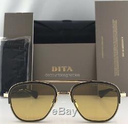DITA RIKTON TYPE 402 Sunglasses DTS117-54-01 Gold Black Amber Chromatic Lens