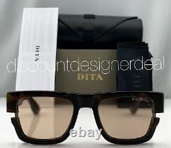 DITA SEKTON Square Sunglasses DTS122-53-02 Tortoise Brown Frame Light Brown Lens