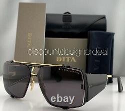 DITA SOULINER TWO Sunglasses Black Yellow Gold Gray Lens DTS136-64-03 NEW MODEL