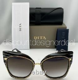 DITA STORMY Sunglasses 22033-A-BLK-GLD Black Swirl Gold Frame Gold Mirror Lenses