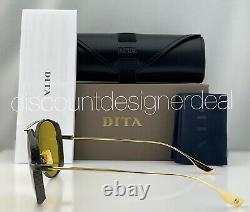 DITA SUBSYSTEM Aviator Sunglasses Gold Gray Frame Light Ember Lenses DTS141-A-02
