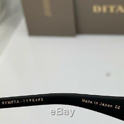 DITA SYMETA TYPE 403 Aviator Sunglasses Gold Black Brown Lens DTS126-62-02 NEW