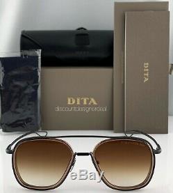 DITA SYSTEM ONE Sunglasses Matte Black Rose Gold Brown Gradient DTS103-53-03