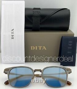 DITA UNION Sunglasses DRX-2068-C-T-SLV-GLD Antique Silver 18K Blue AR Lens 49mm