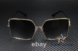 DOLCE & GABBANA DG2279 02 8G Gold Lt Grey Gradient Black 60 m Women's Sunglasses