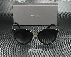 DOLCE & GABBANA DG4268 501 8G Black Grey Gradient 52 mm Women's Sunglasses