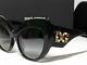 Dolce & Gabbana Dg4321f Jeweled Cat Eye Shiny Black Frame Sunglasses 55 20 140