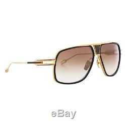 Dita Grandmaster Five Sunglasses DRX 2077A Black 18K Gold / Dark Brown Gradient