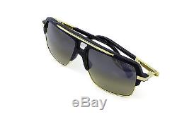 Dita Mach Four Titanium Drx 2070-a-blk Matte Black 18k Gold&brown Sunglasses