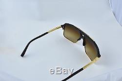 Dita Mach Four Titanium Drx 2070-a-blk Matte Black 18k Gold&brown Sunglasses
