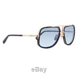 Dita Mach One Sunglasses DRX 2030H Navy 18K Gold Frame Dark Blue Gold Flash Lens