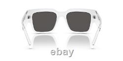Dolce&Gabbana DG 6184 331287 White Plastic Square Sunglasses Grey Lens AUTHENTIC