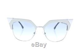 FENDI FF 0149/S TLY/EK Palladium White Beige/Gray Gradient Cat Eye Sunglasses