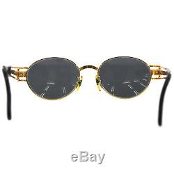 FENDI Logos Sunglasses Black Gold-Tone Eye Wear Vintage Italy Authentic #W695 M