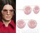 Fendi Pink Run Away Round Runway Logo Lenses Ff0285/s Sunglasses Nwt Authen $525