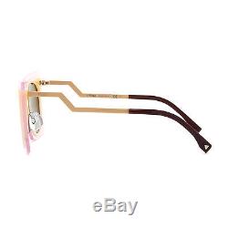 Fendi 0117/S Orchid Cat Eye Sunglasses LAQUT Pink & Peach / Tobacco Brown Lenses