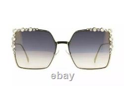 Fendi CAN EYE FF 0259/S Gold Flash Mirror Grey Shaded J5G/FQ Women Sunglasses