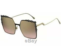 Fendi CAN EYE Sunglasses FF 0259/S 205 Black Gold Brown Pink Mirror Gradient