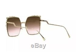 Fendi CAN EYE Sunglasses FF 0259/S 205 Black Gold Brown Pink Mirror Gradient