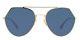 Fendi Eyeline Ff0194s 000552a Old Frame Blue 55mm Lens Aviator Sunglasses