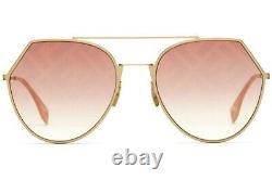 Fendi Eyeline FF 0194/S 194 Graphic Pink Gold Logo OBL/0M Women Sunglasses