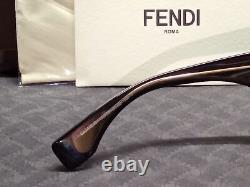 Fendi FF0434/G/S Women's Black Frame Grey Gradient Lens Cat Eye Sunglasses 51MM