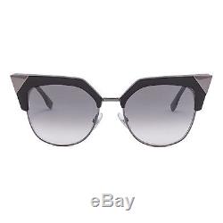 Fendi FF 0149/S Iridia Sunglasses KKLIC Black Dark Ruthenium / Grey Gradient