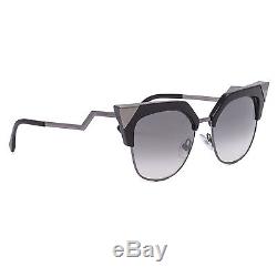 Fendi FF 0149/S Iridia Sunglasses KKLIC Black Dark Ruthenium / Grey Gradient