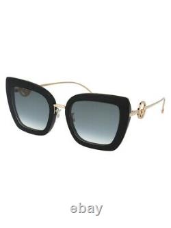 Fendi FF 0424/F/S 807 Black Gold Grey Gradient Lens Women Sunglasses