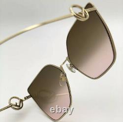 Fendi F IS FENDI FF 0323/S S45/M2 Pink Gold Rose Pink Brown Gradient Sunglasses