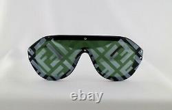 Fendi Fabulous FFM0039 807XR Sunglasses Silver Frame Grey Lens Unisex Shield