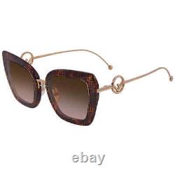 Fendi Gradient Brown Cat Eye Ladies Sunglasses FF 0424/F/S 0086 55