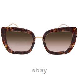 Fendi Gradient Brown Cat Eye Ladies Sunglasses FF 0424/F/S 0086 55