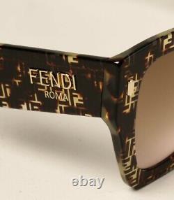 Fendi Roma FF 0434/G/S 2VM Havana Pattern Brown Gradient Lens Women Sunglasses